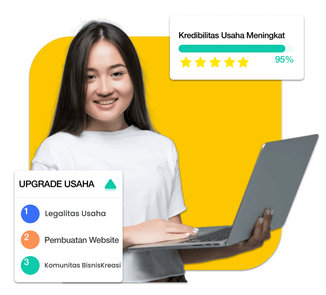 BisnisKreasi - Upgrade Usaha dengan Kredibilitas Meningkat 95%